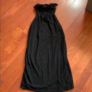 Strapless Lace Maxi Dress